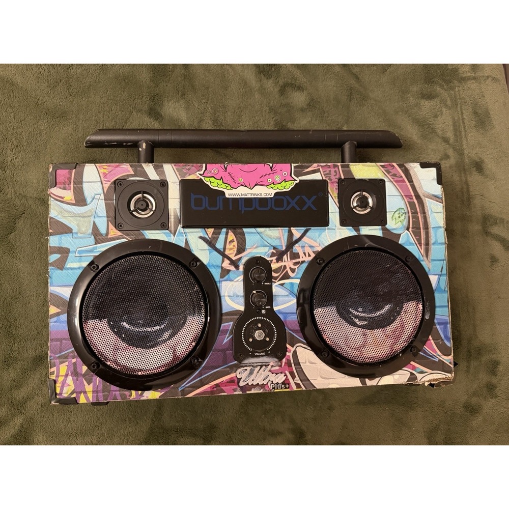 Bumpboxx Ultra Plus+ Bluetooth Boombox‎ Graffiti For Parts or Repair